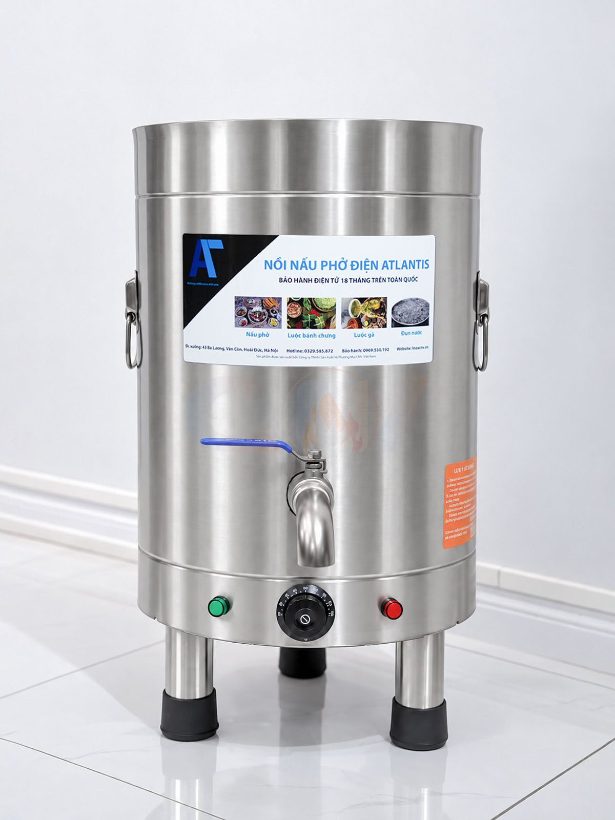 Nồi nấu phở 50 lít mâm nhiệt Atlantis Ames – AL18650M 8 Nồi nấu phở đế tròn 50 lít Atlantis AL18050M basic 1