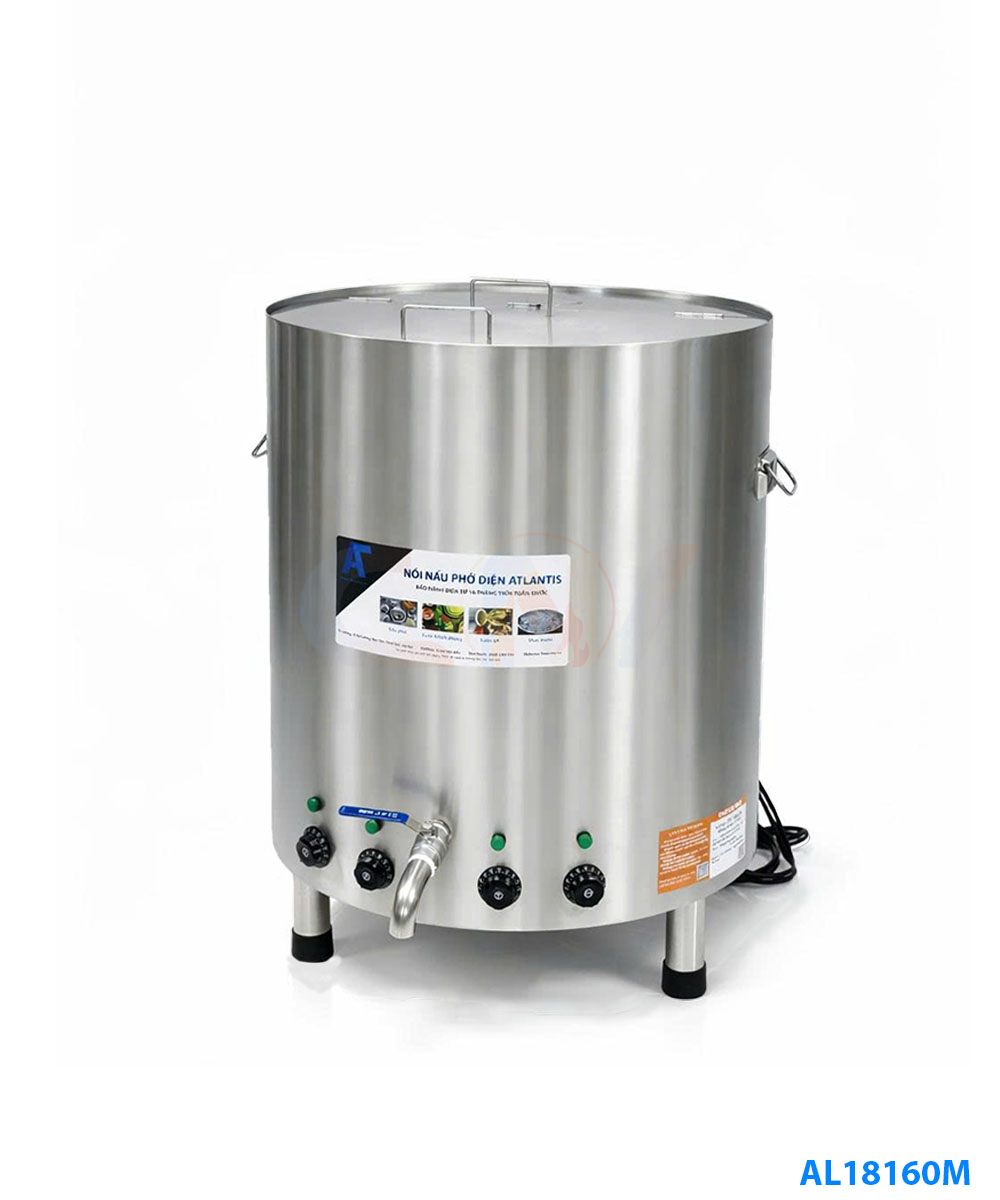Nồi nấu phở 160 lít mâm nhiệt Atlantis Ames – AL18160M 1 Nồi điện 160 lít Atlantis Basic đế tròn AL18160M