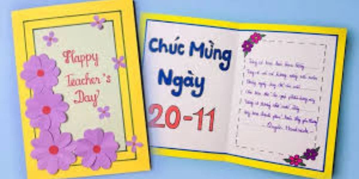 Cách làm thiệp 20 tháng 11