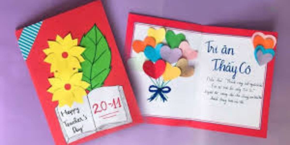 Cách làm thiệp 20 tháng 11