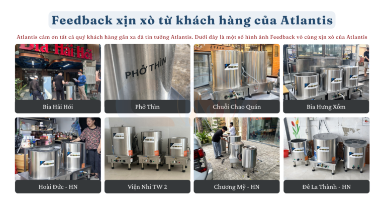 Nồi nấu phở 100 lít Atlantis Square đế vuông mâm nhiệt AL18100S 21 Nồi nấu phở 20 lít Atlantis Square đế vuông mâm nhiệt AL18620S