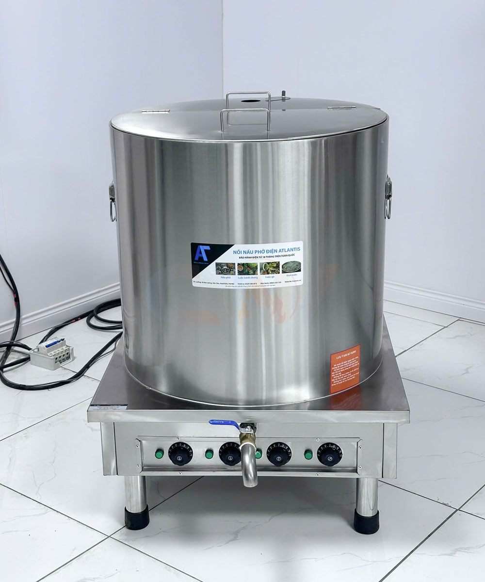 Nồi nấu phở 160 lít Atlantis Square đế vuông mâm nhiệt AL18160S 3 noi dien mam nhiet 160 lit atlantis