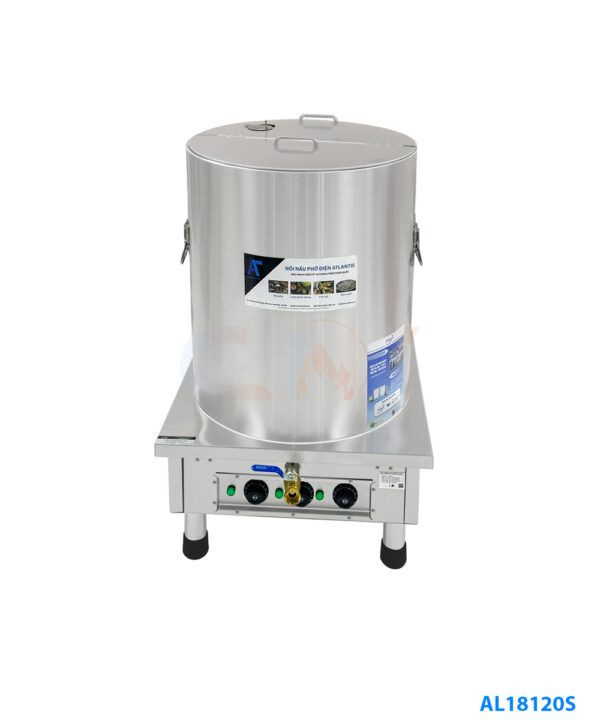 Nồi nấu phở điện Atlantis 120 lít mâm nhiệt đế vuông AL18120S