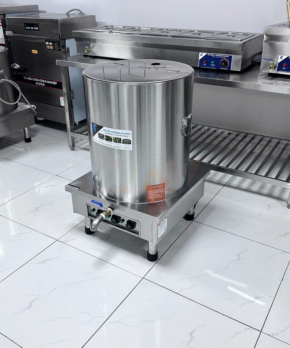 Nồi nấu phở điện 120 lít Atlantis Square đế vuông mâm nhiệt AL18120S 3 noi nau pho dien mam nhiet atlantis 120 lit