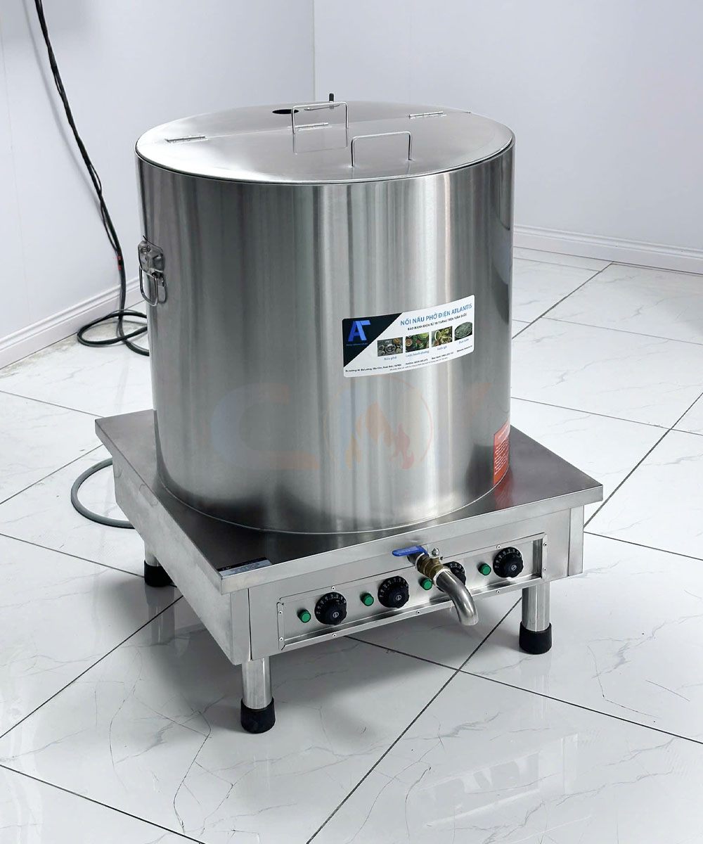 Nồi nấu phở 160 lít Atlantis Square đế vuông mâm nhiệt AL18160S 2 noi nau pho mam nhiet 160 lit atlantis