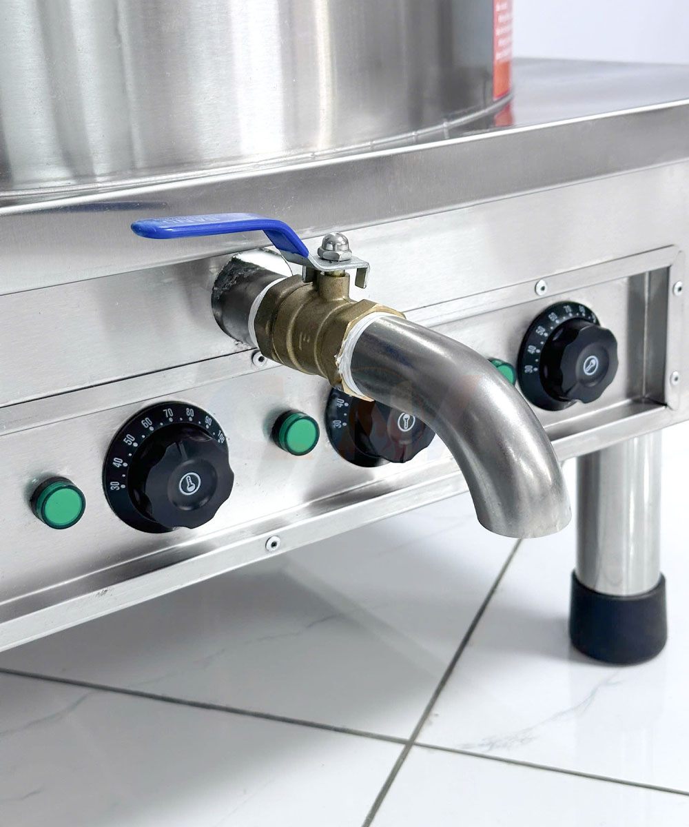 Nồi nấu phở 160 lít Atlantis Square đế vuông mâm nhiệt AL18160S 8 van xa noi 160 lit atlantis