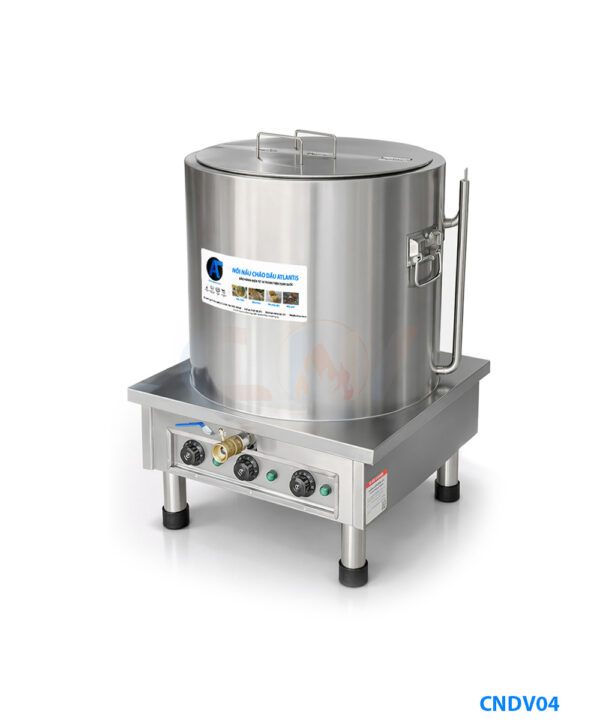 Nồi nấu cháo dầu 100L Atlantis 5 lớp inox 304