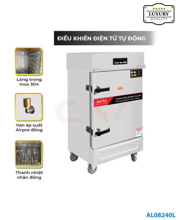 Tủ nấu cơm Alexa 8 khay điện Luxury AL08240L