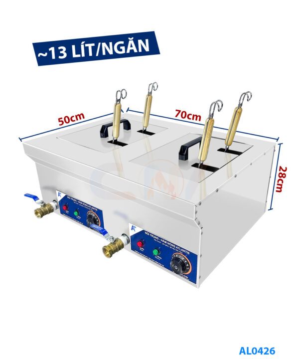 Nồi trụng bún đặt bàn 2 ngăn