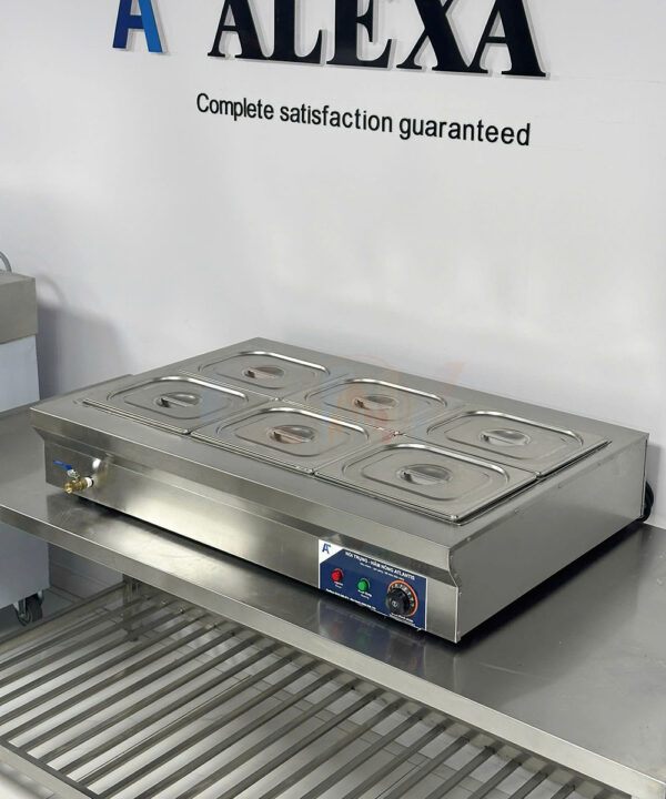 Bếp hâm nóng thức ăn đặt bàn 6 khay Atlantis