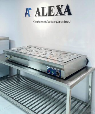 Bếp hâm nóng thức ăn đặt bàn 8 khay Atlantis