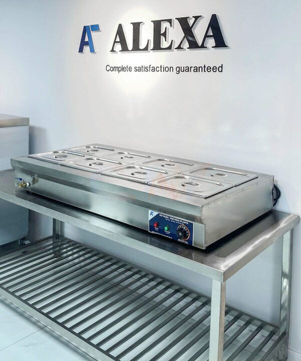 Bếp hâm nóng thức ăn đặt bàn 8 khay Atlantis