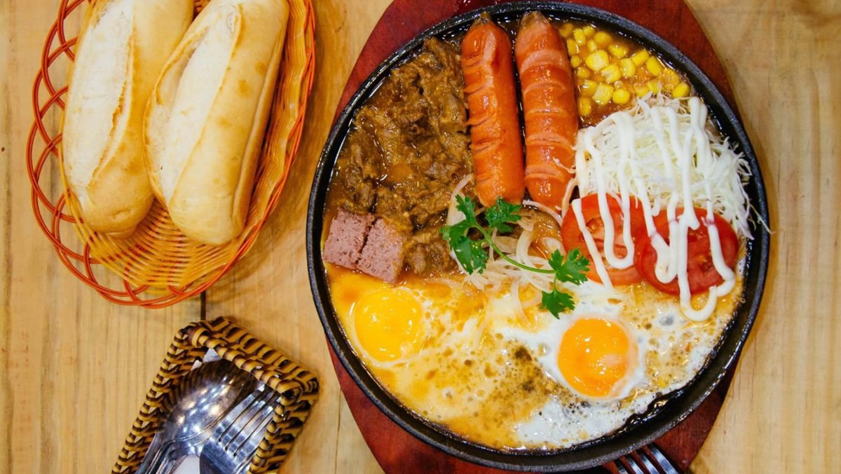 cách làm bánh mì chảo