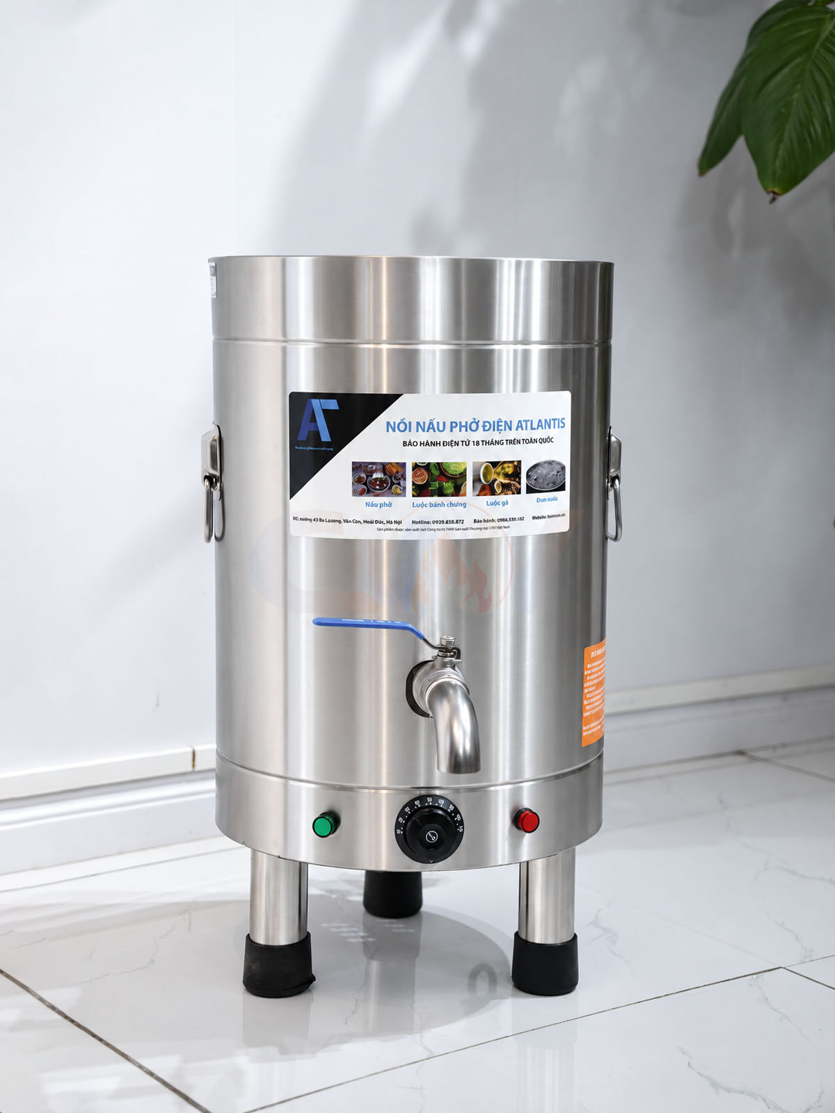 Nồi nấu phở 20 lít mâm nhiệt Atlantis Basic đế tròn AL18620M 2 Nồi nấu phở đế tròn 20L AL18020M Basic 1