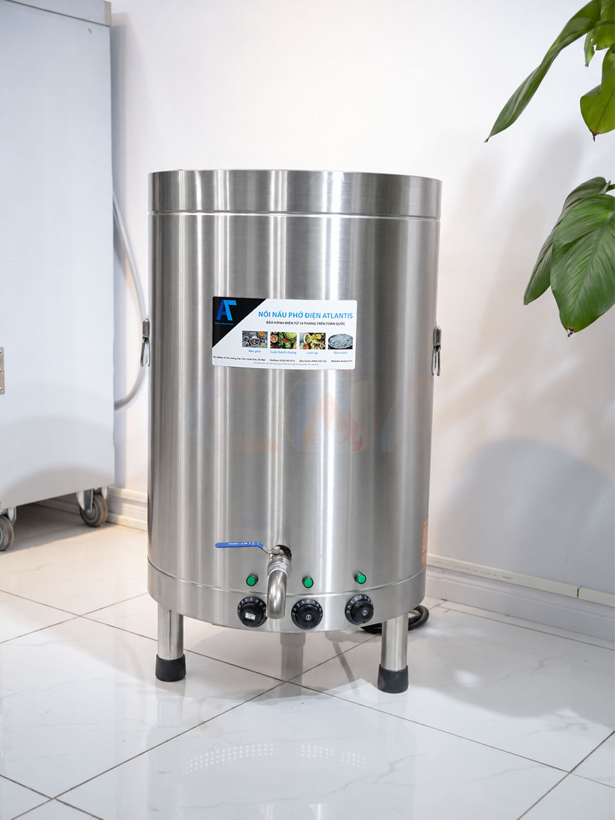 Nồi nấu phở 120 lít mâm nhiệt Atlantis Ames – AL18120M 2 Nồi nấu phở đế tròn 120 lít Atlantis AL18120M basic